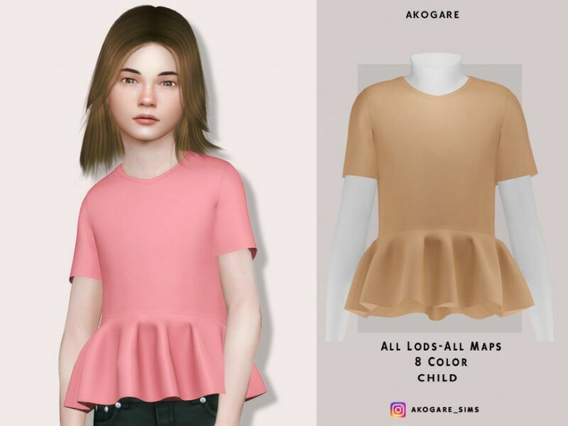 TOP NO.150 By _Akogare_ 1 TOP NO.150 By _Akogare_ Sims 4 CC
