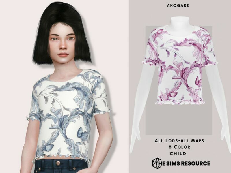 TOP NO.153 By _Akogare_ 1 TOP NO.153 By _Akogare_ Sims 4 CC