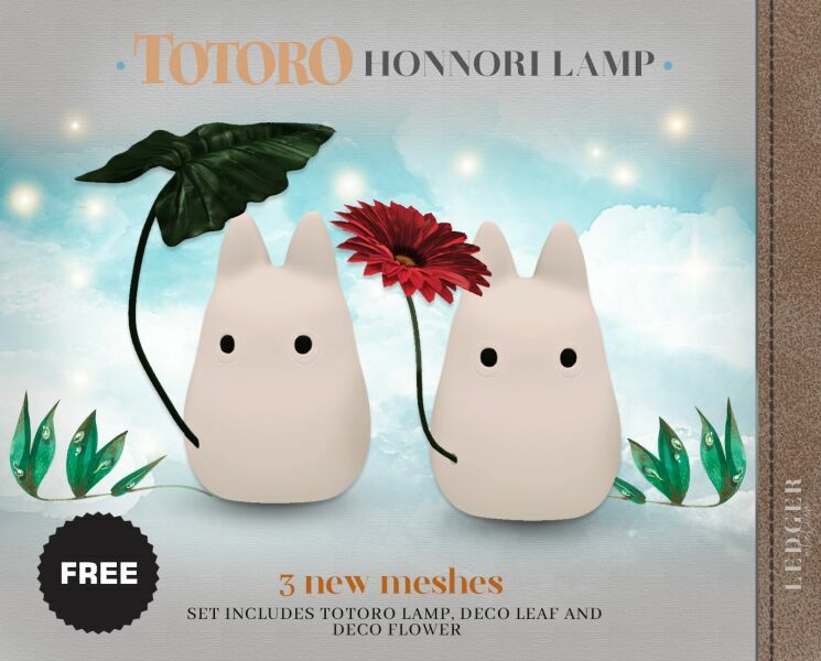 Totoro Honnori Lamp 1 Totoro Honnori Lamp Sims 4 CC