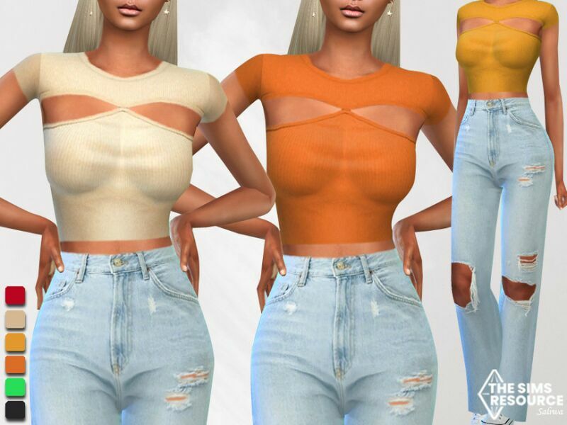 Trendy Reverse Blouses By Saliwa 1 Trendy Reverse Blouses By Saliwa Sims 4 CC