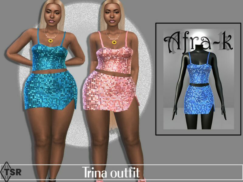 Trina Sequin Outfit By Akaysims 1 Trina Sequin Outfit By Akaysims Sims 4 CC