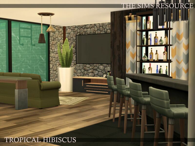 Tropical Hibiscus | Nocc By Simzmora 4 sims 4 cc tropical hibiscus nocc by simzmora 5