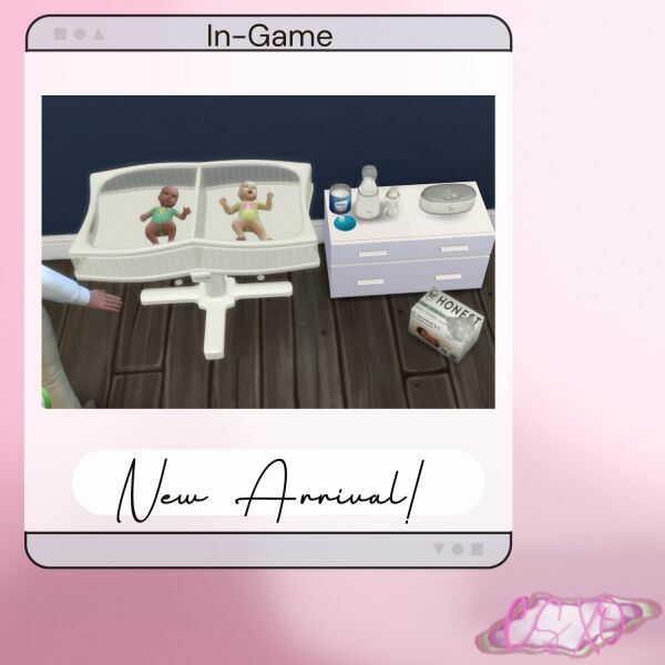 Twin Bassinet SET 2 sims 4 cc twin bassinet set 2