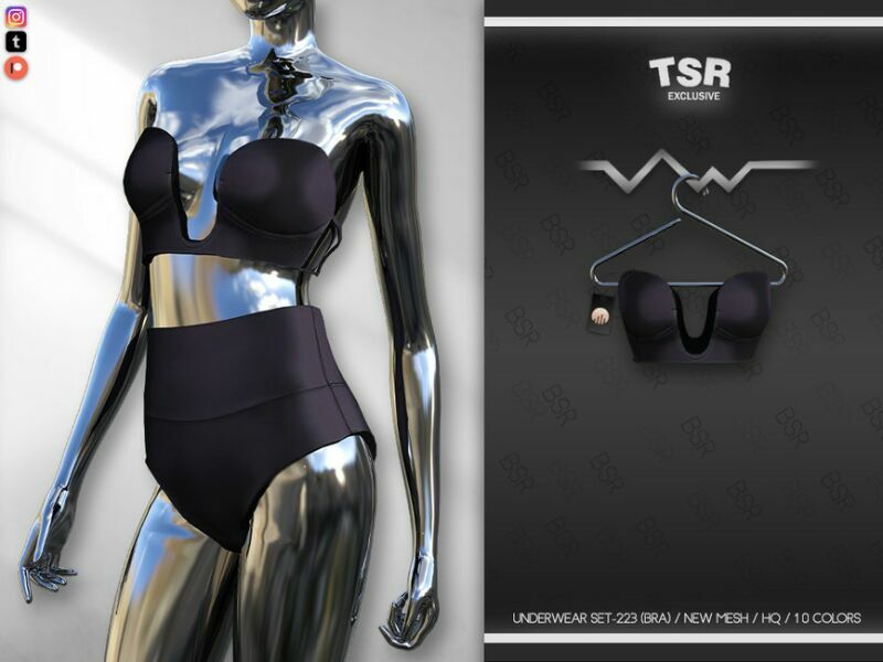 Underwear SET-223 (BRA) BD701 By Busra-Tr 1 Underwear SET-223 (BRA) BD701 By Busra-Tr Sims 4 CC