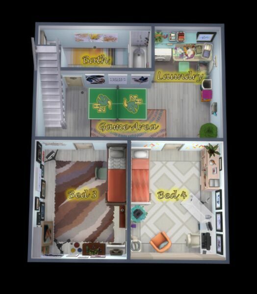 UNI Roomie House – NO CC By Imaliyahteapot 9 sims 4 cc uni roomie house no cc by imaliyahteapot 4