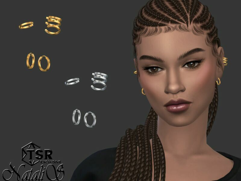 Unisex Hoop Multi Cuff With Earrings By Natalis 2 sims 4 cc unisex hoop multi cuff with earrings by natalis 2