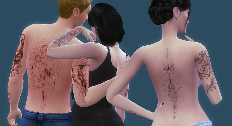 Unisex Tattoo SET #1 By Geekygamingstuff 3 sims 4 cc unisex tattoo set 1 by geekygamingstuff 4