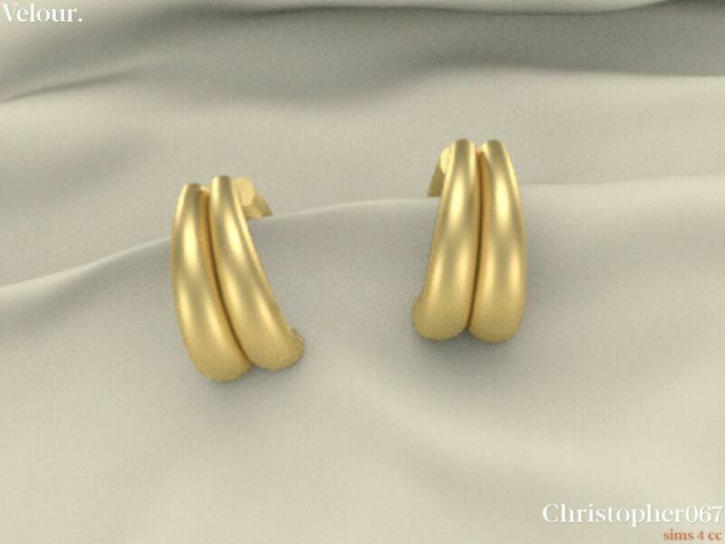 Velour Earrings By Christopher067 3 sims 4 cc velour earrings by christopher067 3