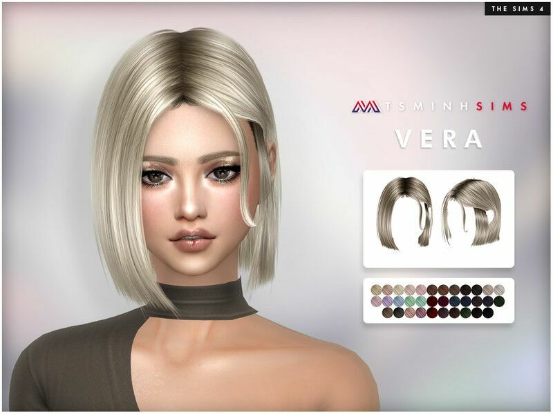 Vera Hair By Tsminhsims 1 Vera Hair By Tsminhsims Sims 4 CC