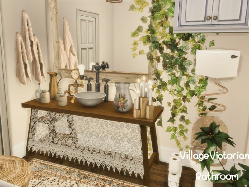 Village Victorian Bathroom | Only TSR CC By Genkaiharetsu 1 Village Victorian Bathroom | Only TSR CC By Genkaiharetsu Sims 4 CC