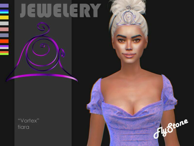 “Vortex” Tiara By Flystone 1 “Vortex” Tiara By Flystone Sims 4 CC