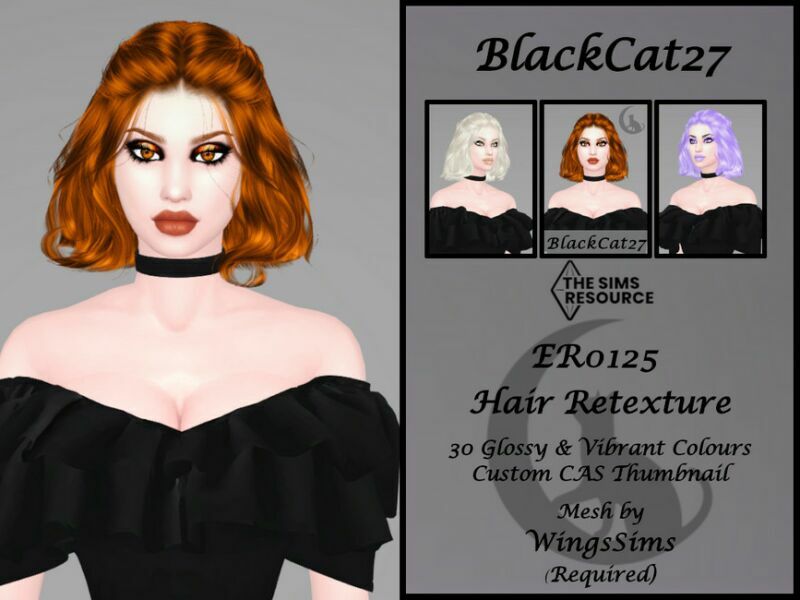 Wings ER0125 Hair Retexture (Mesh Needed) By Blackcat27 1 Wings ER0125 Hair Retexture (Mesh Needed) By Blackcat27 Sims 4 CC