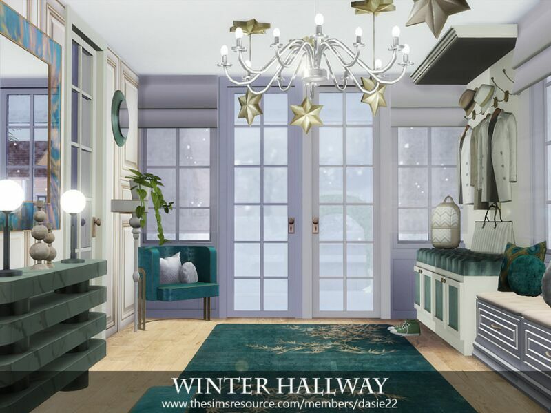 Winter Hallway By Dasie2 2 sims 4 cc winter hallway by dasie2 4