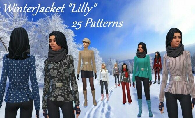 Winter Jacket Lilly 1 Winter Jacket Lilly Sims 4 CC
