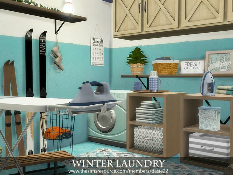 Winter Laundry By Dasie2 1 Winter Laundry By Dasie2 Sims 4 CC