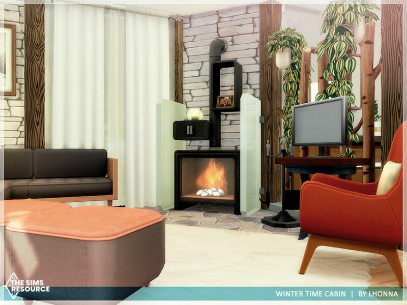 Winter Time Cabin /NO CC/ By Lhonna 3 sims 4 cc winter time cabin no cc by lhonna 6