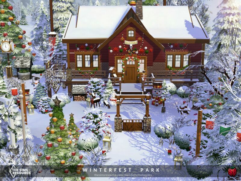Winterfest Park – NO CC By Melapples 7 sims 4 cc winterfest park no cc by melapples 2