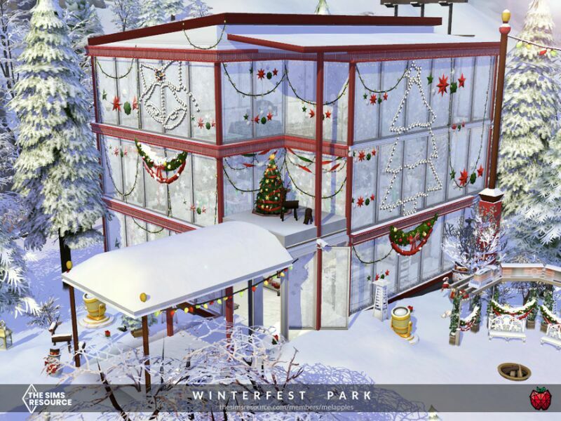 Winterfest Park – NO CC By Melapples 6 sims 4 cc winterfest park no cc by melapples 3