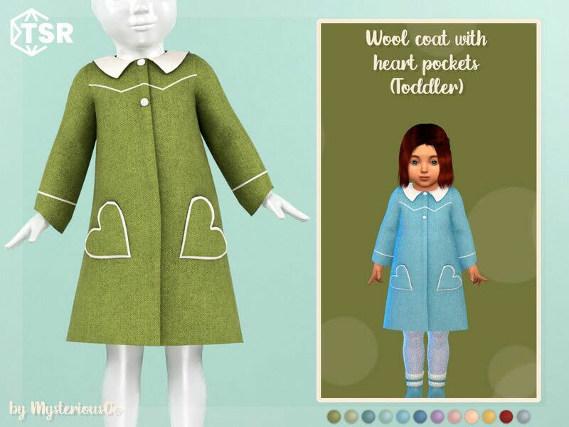 Wool Coat With Heart Pockets Toddler By Mysteriousoo 1 Wool Coat With Heart Pockets Toddler By Mysteriousoo Sims 4 CC