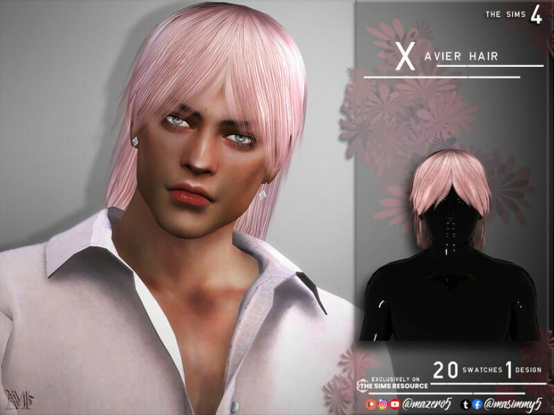 Xavier Hair By Mazero5 1 Xavier Hair By Mazero5 Sims 4 CC