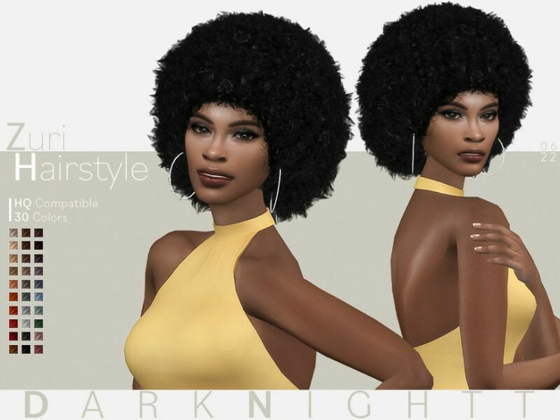 Zuri Hairstyle By Darknightt 1 Zuri Hairstyle By Darknightt Sims 4 CC