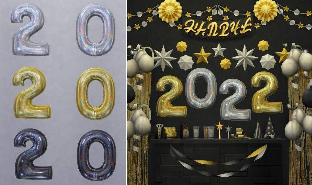 2022 Glitter Foil Balloons By Yandy 2 sims 4 cc 2022 glitter foil balloons by yandy 2