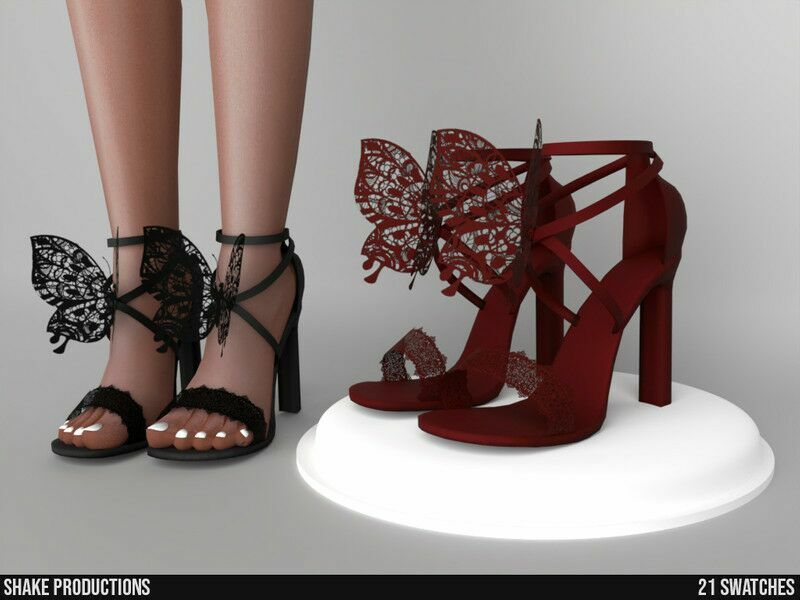 972 – Lace High Heels By Shakeproductions 1 972 – Lace High Heels By Shakeproductions Sims 4 CC