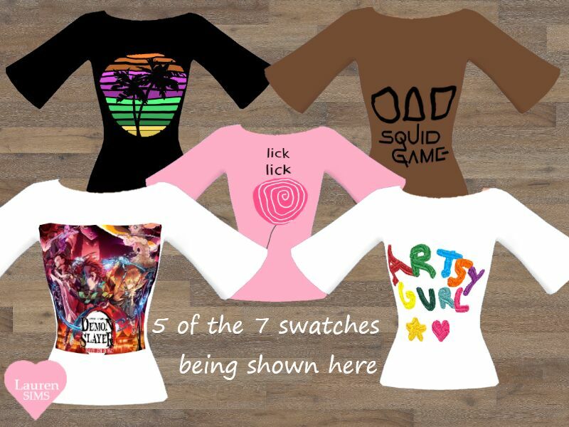 A BIT To BIG T-Shirts By Laurensims 2 sims 4 cc a bit to big t shirts by laurensims 2