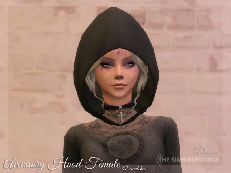 Accessory Hood Female By Dissia 1 Accessory Hood Female By Dissia Sims 4 CC