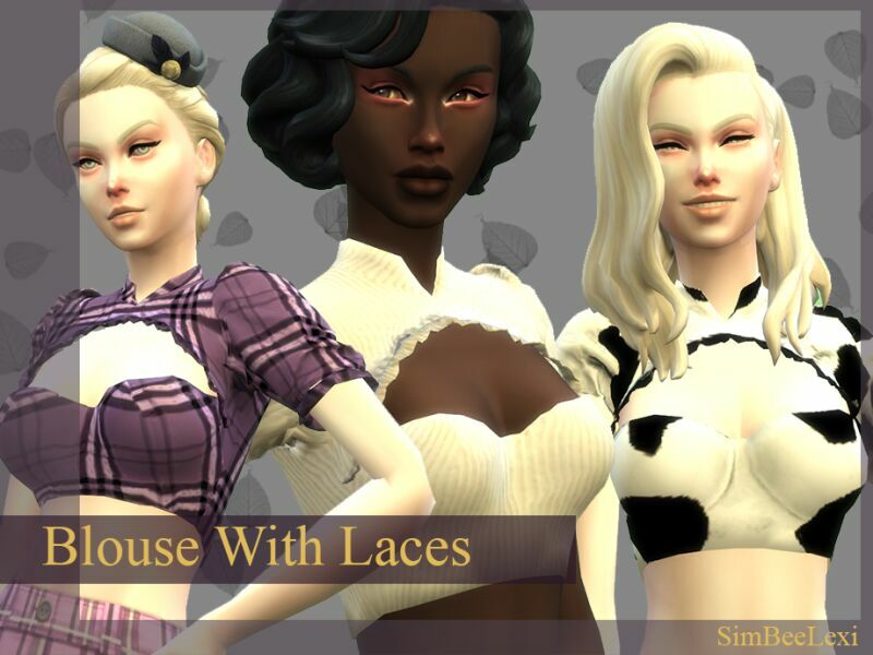 Adorable Blouse With Laces 1 Adorable Blouse With Laces Sims 4 CC