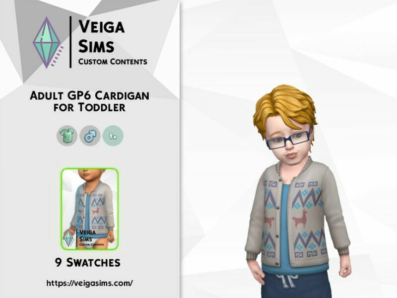 Adult GP6 Cardigan For Toddler 1 Adult GP6 Cardigan For Toddler Sims 4 CC