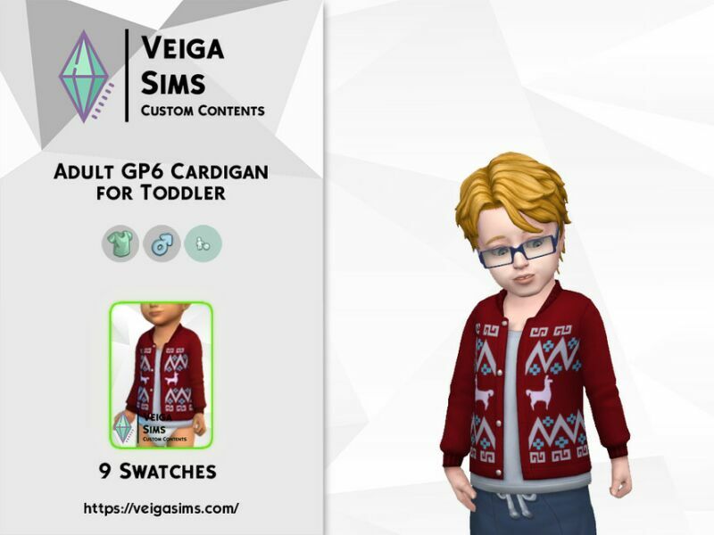 Adult GP6 Cardigan For Toddler 2 sims 4 cc adult gp6 cardigan for toddler 2