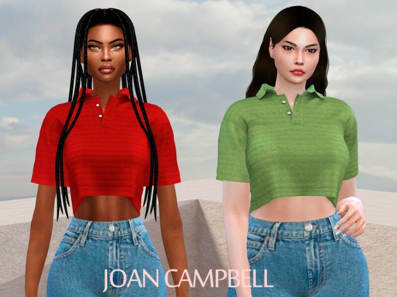 Agnes Crop TOP 1 Agnes Crop TOP Sims 4 CC