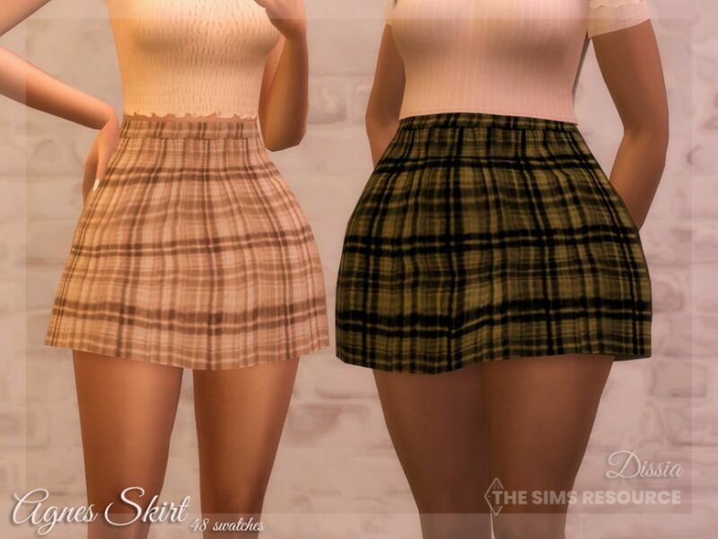 Agnes Skirt By Dissia 1 Agnes Skirt By Dissia Sims 4 CC