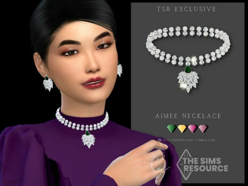 Aimee Choker By Glitterberryfly 1 Aimee Choker By Glitterberryfly Sims 4 CC