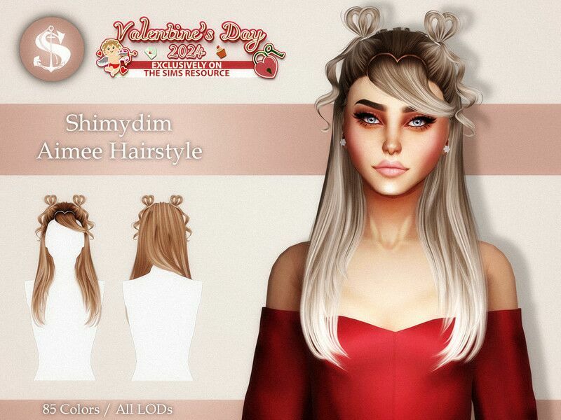Aimee Hairstyle 1 Aimee Hairstyle Sims 4 CC