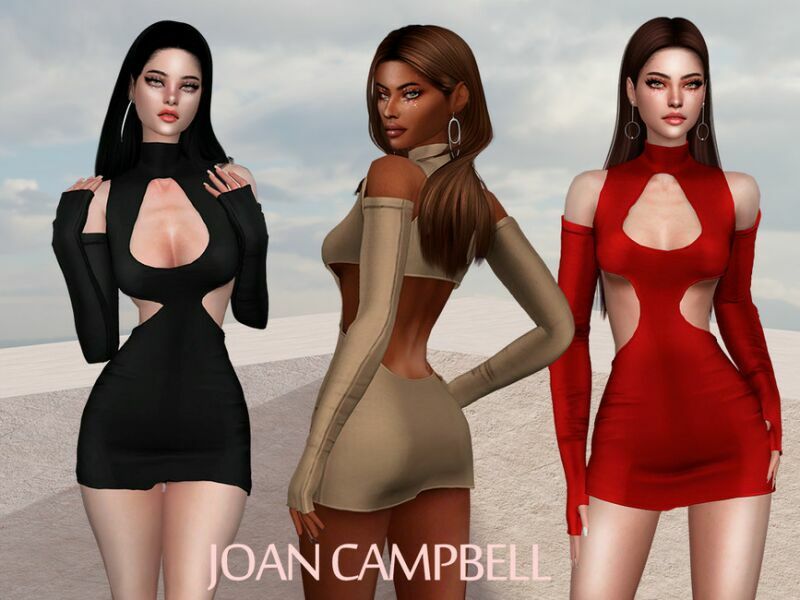 Akna Dress 1 Akna Dress Sims 4 CC