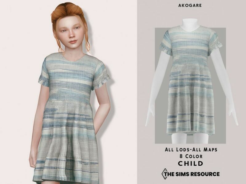 Akogare Dress NO.187 By _Akogare_ 1 Akogare Dress NO.187 By _Akogare_ Sims 4 CC