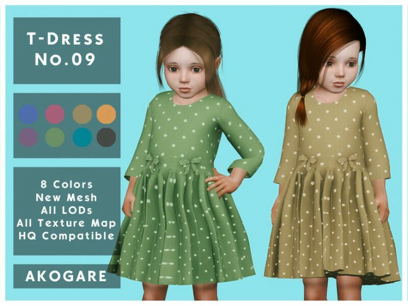 Akogare T-Dress NO.09 By _Akogare_ 1 Akogare T-Dress NO.09 By _Akogare_ Sims 4 CC