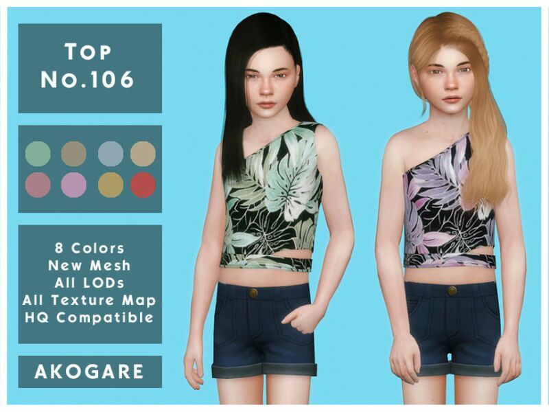 Akogare TOP NO.106 By _Akogare_ 1 Akogare TOP NO.106 By _Akogare_ Sims 4 CC