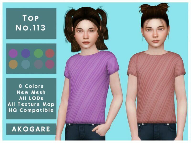 Akogare TOP NO.113 By _Akogare_ 1 Akogare TOP NO.113 By _Akogare_ Sims 4 CC