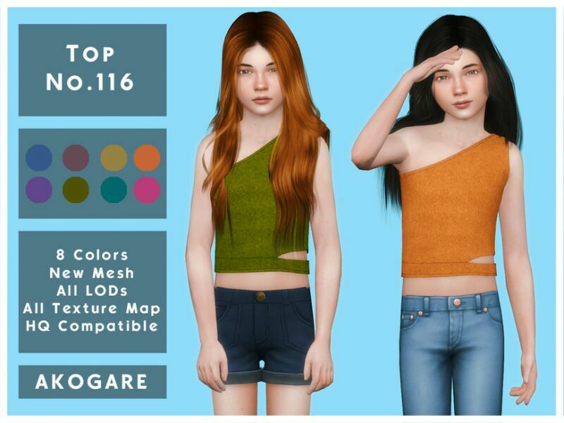 Akogare TOP NO.116 By _Akogare_ 1 Akogare TOP NO.116 By _Akogare_ Sims 4 CC