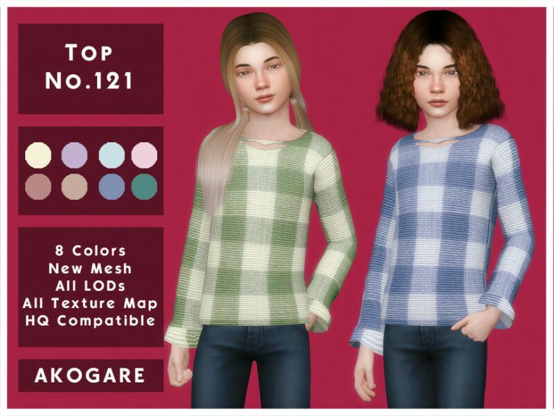 Akogare TOP NO.121 By _Akogare_ 1 Akogare TOP NO.121 By _Akogare_ Sims 4 CC