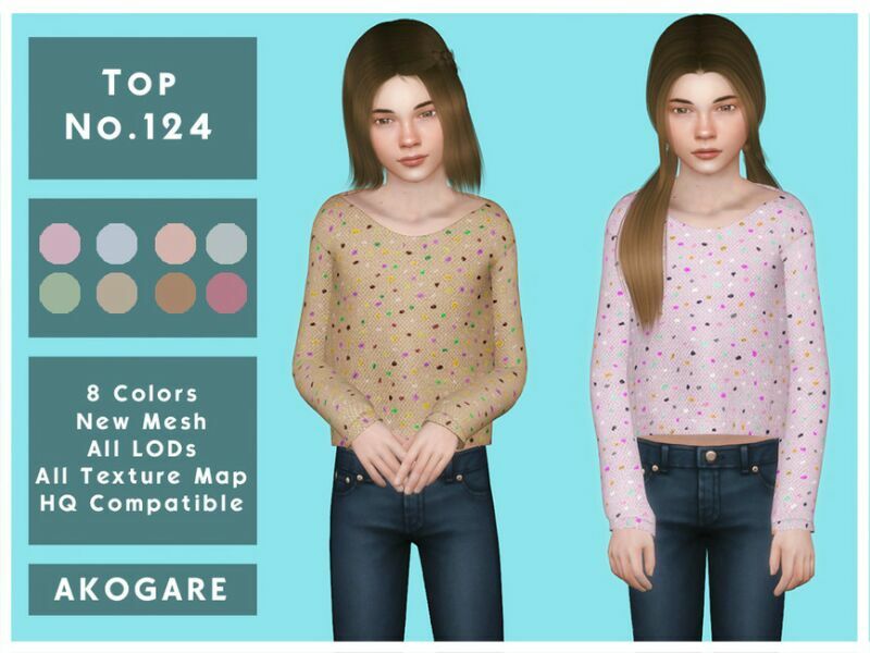 Akogare TOP NO.124 By _Akogare_ 1 Akogare TOP NO.124 By _Akogare_ Sims 4 CC