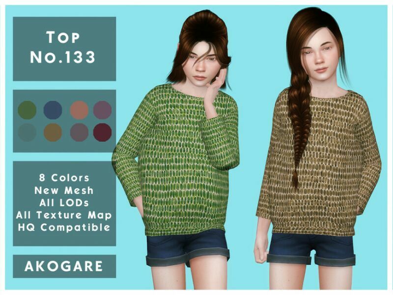 Akogare TOP NO.133 By _Akogare_ Sims 4 CC