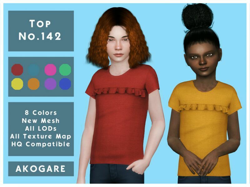 Akogare TOP NO.142 By _Akogare_ 1 Akogare TOP NO.142 By _Akogare_ Sims 4 CC