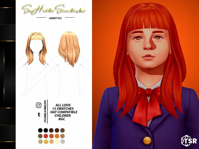 Alana Hairstyle (Children) By Sehablasimlish 1 Alana Hairstyle (Children) By Sehablasimlish Sims 4 CC
