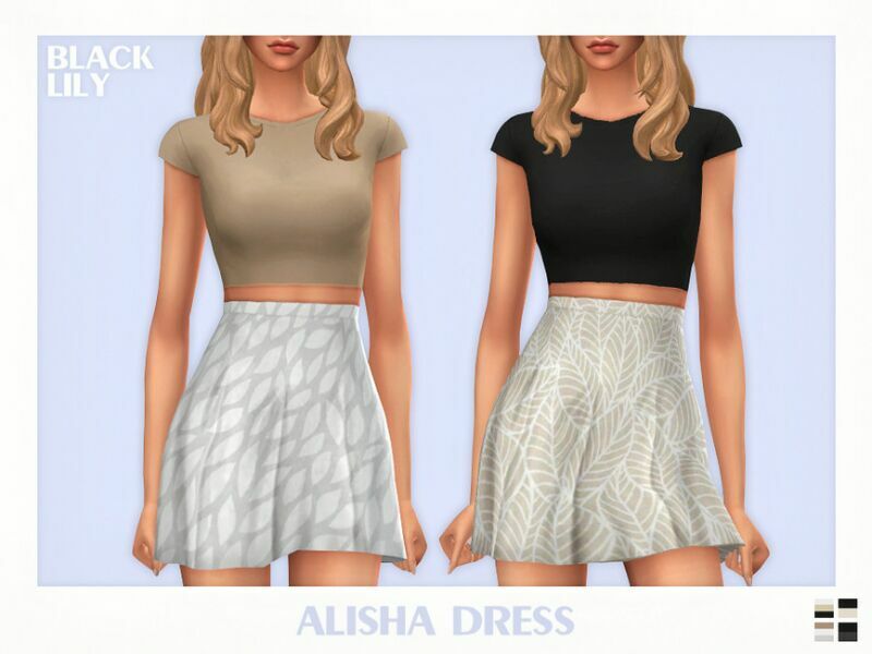 Alisha Dress 1 Alisha Dress Sims 4 CC