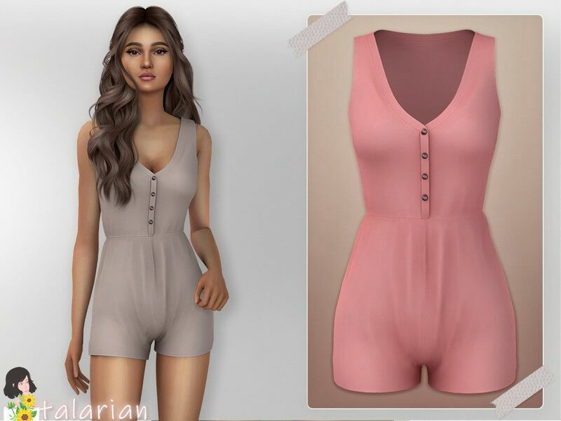 Amara Romper / Sleepwear 1 Amara Romper / Sleepwear Sims 4 CC