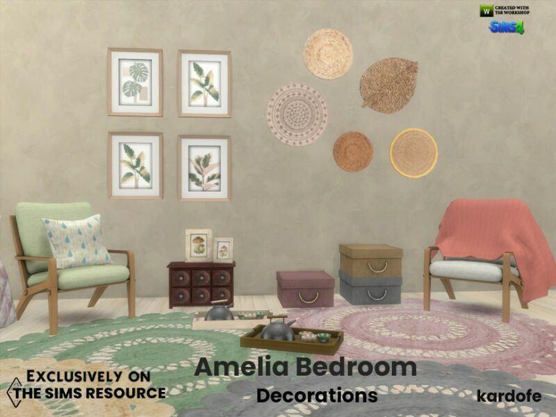 Amelia Bedroom Decorations By Kardofe 5 sims 4 cc amelia bedroom decorations by kardofe 2